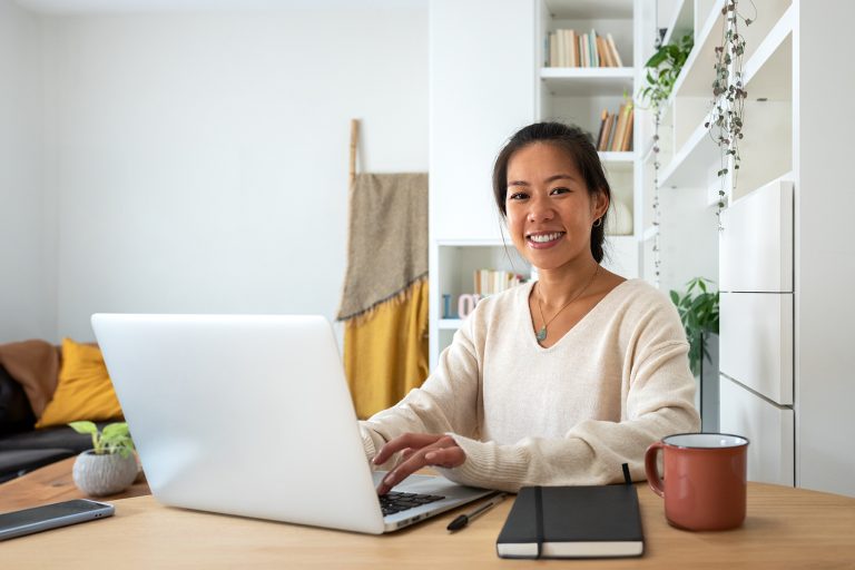 A student studying our Self-Leadership Development Training course online
