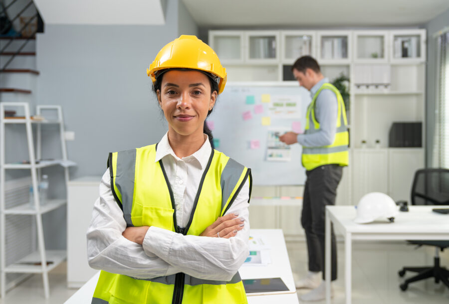 A Women in Leadership Management Training from the construction industry in an office